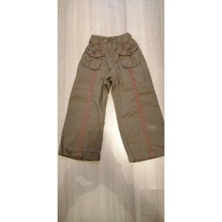Vêtements Fille Pantalons fluides / Sarouels Sans marque Pantalon ample coupe 3/4 Kaki