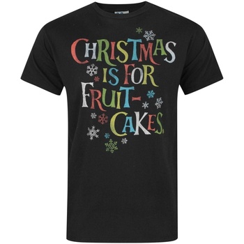 Vêtements Homme T-shirts manches longues Junk Food Christmas Is For Fruit-Cakes Noir