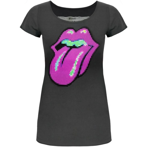 Vêtements Femme T-shirts manches longues Amplified Pixel Lick Gris
