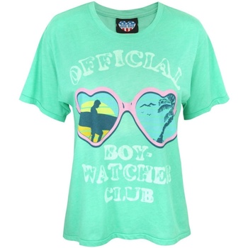 Vêtements Femme T-shirts manches longues Junk Food Boy Watcher Club Bleu