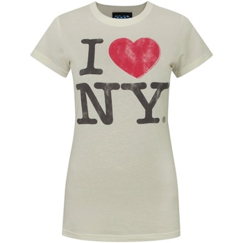 Vêtements Femme T-shirts manches longues Junk Food I Love New York Blanc