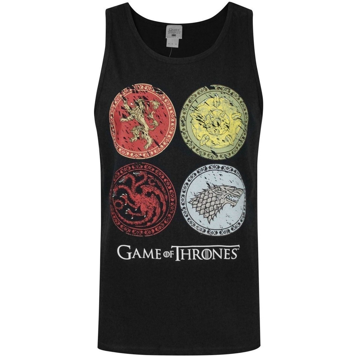Vêtements Homme Débardeurs / T-shirts sans manche Game Of Thrones House Crests Noir