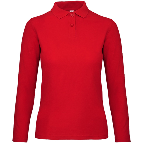 Vêtements Femme Polos manches longues B And C ID.001 Rouge
