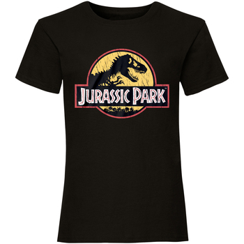 Vêtements T-shirts manches courtes Jurassic Park  Noir