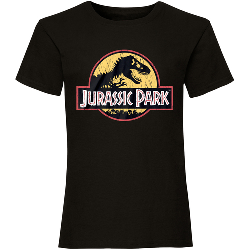 Vêtements T-shirts manches longues Jurassic Park HE251 Noir