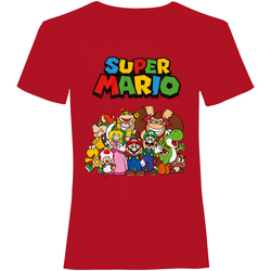 Vêtements T-shirts manches longues Super Mario  Rouge