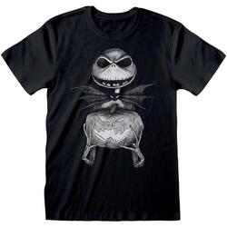 Vêtements T-shirts manches longues Nightmare Before Christmas HE413 Noir