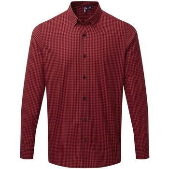 Vêtements Homme Chemises manches longues Premier PR252 Noir / rouge