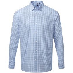 Vêtements Homme Chemises manches longues Premier PR252 Bleu clair / blanc