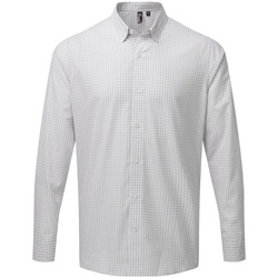 Vêtements Homme Chemises manches longues Premier PR252 Argent / blanc