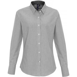 Vêtements Femme Chemises / Chemisiers Premier PR338 Blanc / gris