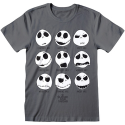 Vêtements T-shirts manches longues Nightmare Before Christmas HE157 Gris