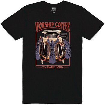 Vêtements T-shirts manches courtes Steven Rhodes Worship Coffee Noir