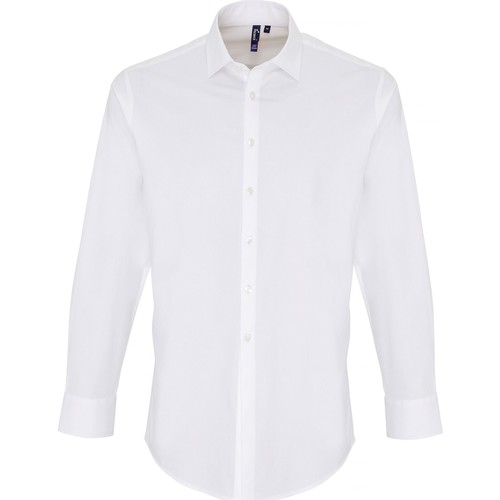 Vêtements Homme Chemises manches longues Premier PR244 Blanc