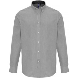 Vêtements Homme Chemises manches longues Premier PR238 Blanc / gris