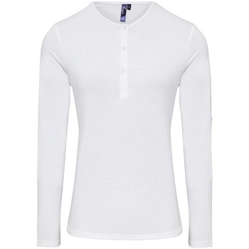 Vêtements T-shirts manches longues Premier PR318 Blanc