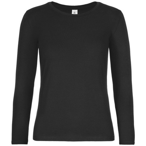 Vêtements Femme T-shirts manches longues B And C E190 Noir