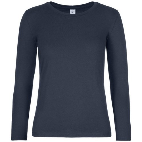 Vêtements Femme T-shirts manches longues Tops / Blouses E190 Bleu
