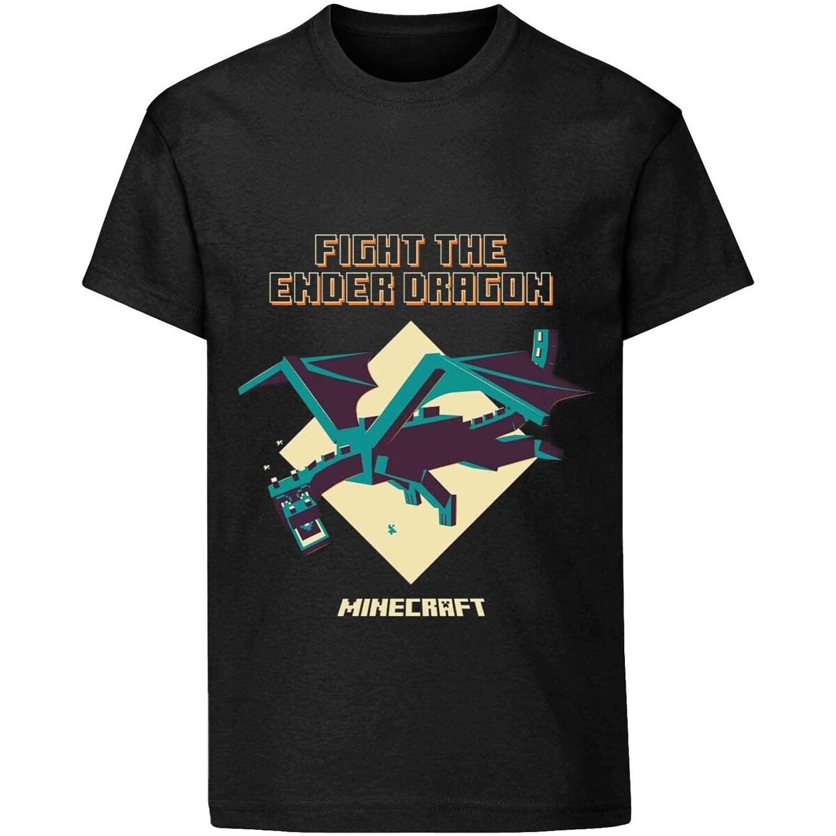 Vêtements Enfant T-shirts manches courtes Minecraft HE484 Noir