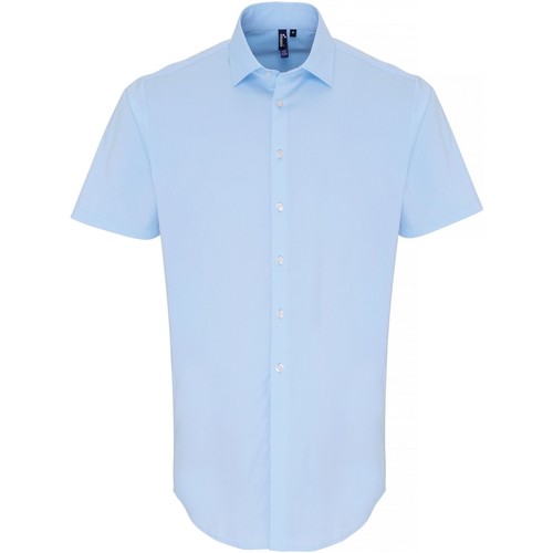 Vêtements Homme Chemises manches courtes Premier PR246 Bleu