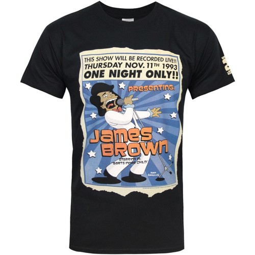 Vêtements Homme T-shirts manches longues The Simpsons James Brown One Night Noir