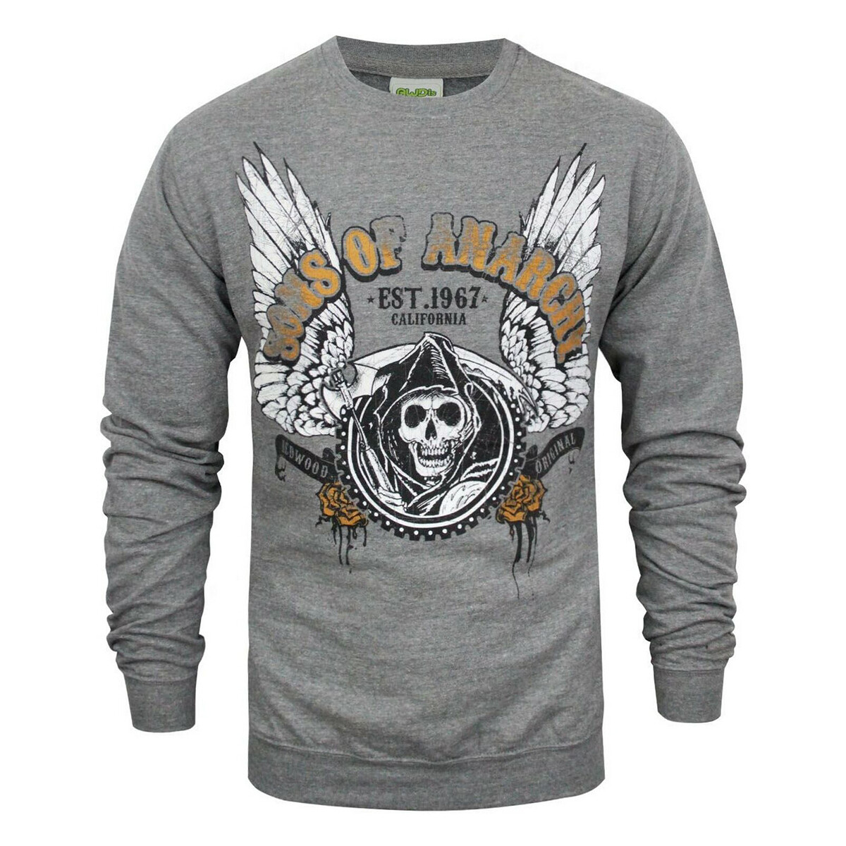 Vêtements Sweats Sons Of Anarchy Winged Reaper Gris