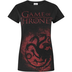 Vêtements Femme T-shirts manches courtes Game Of Thrones  Noir / rouge