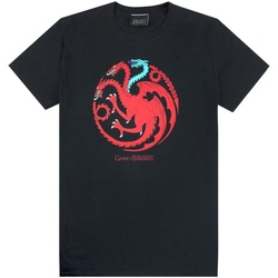 Vêtements Homme T-shirts manches longues Game Of Thrones Ice And Fire Dragons Noir