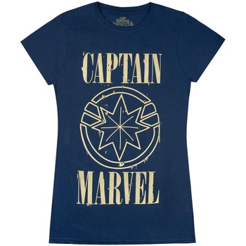 Vêtements Femme T-shirts manches courtes Marvel  Bleu marine