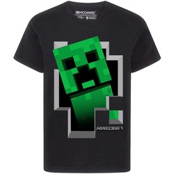 Vêtements Garçon T-shirts manches courtes Minecraft  Noir