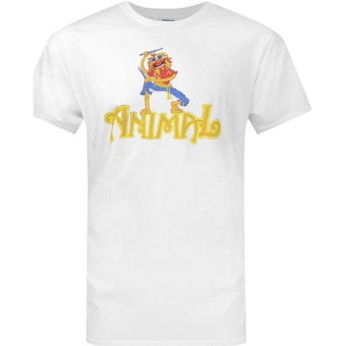 Vêtements Homme T-shirts manches longues The Muppets Animal Drummer Blanc