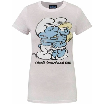 Vêtements Femme T-shirts manches longues Junk Food Smurf And Tell Rouge