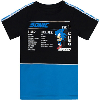 Vêtements Garçon T-shirts manches longues Sonic The Hedgehog Gaming Statistics Noir