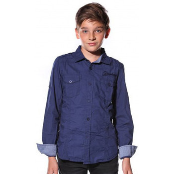 Vêtements Enfant Chemises manches longues Deeluxe Chemise junior SPARODRY grise ou bleu  - 10 ANS Bleu
