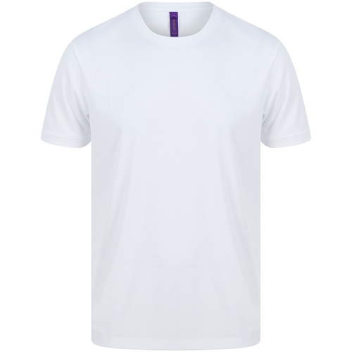 Vêtements Homme T-shirts manches longues Henbury HiCool Performance Blanc