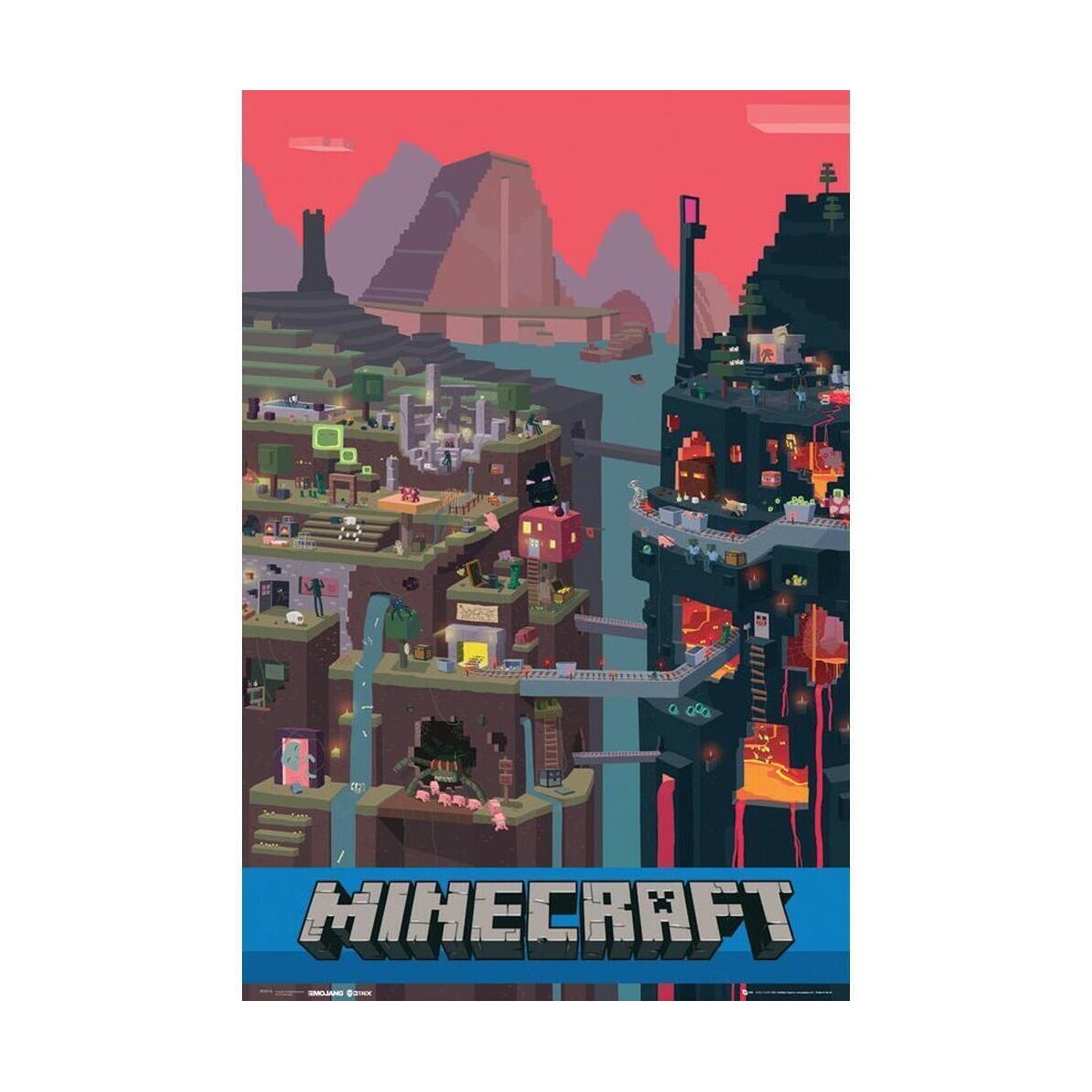 Maison & Déco Affiches / posters Minecraft TA7230 Multicolore
