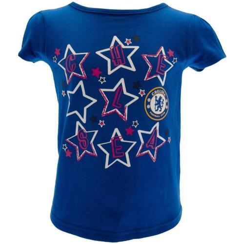 Vêtements Enfant T-shirts buttoned-up manches longues Chelsea Fc  Bleu