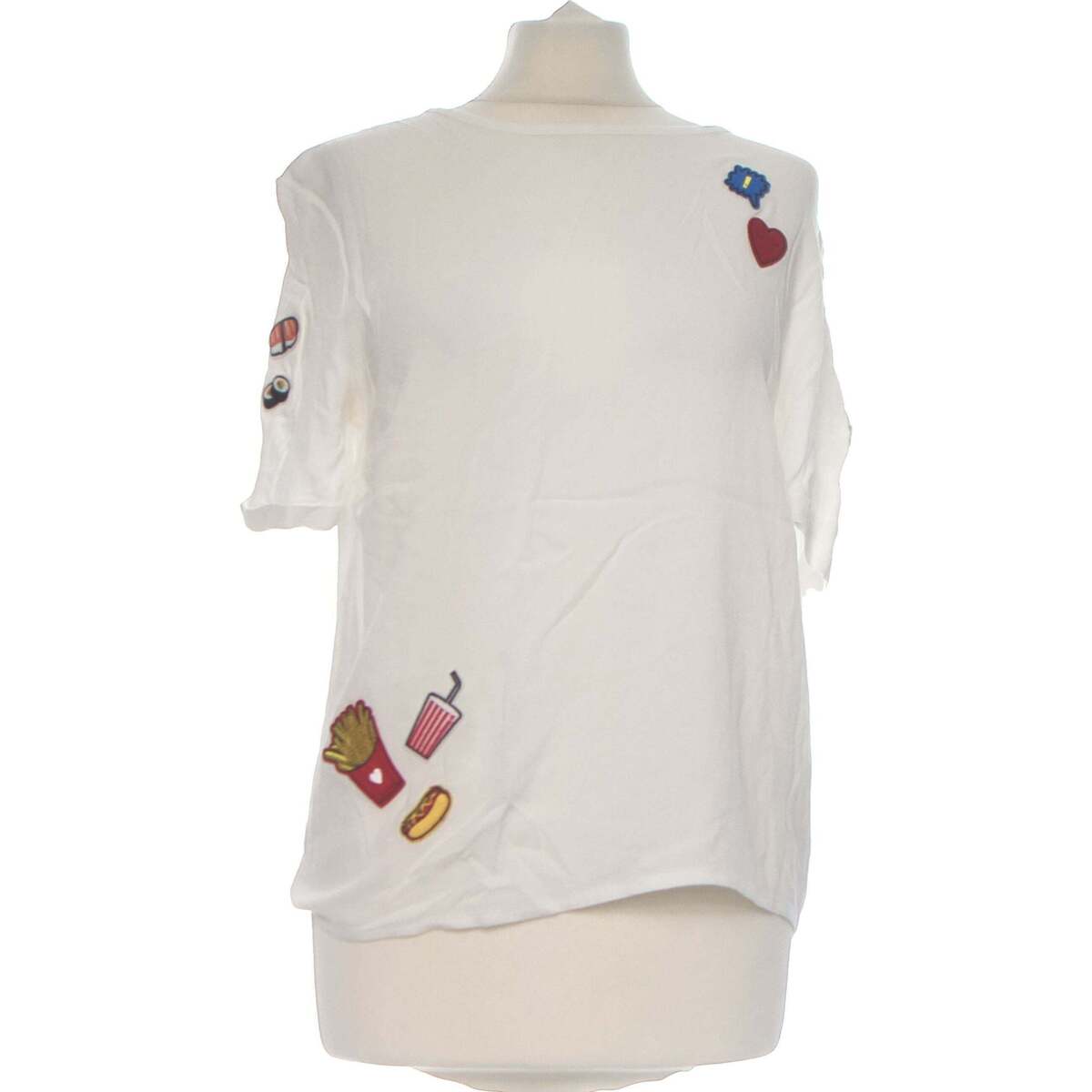Vêtements Femme T-shirts Air & Polos Stradivarius 36 - T1 - S Blanc