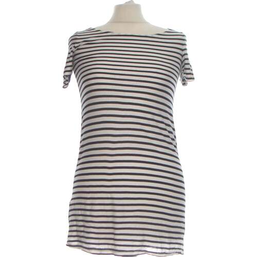 Vêtements Femme LIU JO metallic stripe-trimmed dress Promod top manches courtes  36 - T1 - S Blanc Blanc