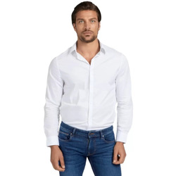 Vêtements Homme T-shirts manches longues Guess Class Blanc