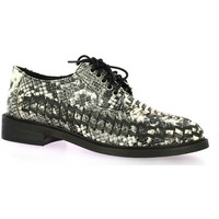 Chaussures Femme Derbies Reqin's Derby cuir python  / Blanc/noir