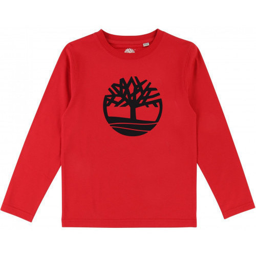 Vêtements Enfant Lets Go T-shirt med kirsebær-tryk Timberland Tee-shirt junior manches longues T25M99  - 10 ANS Rouge