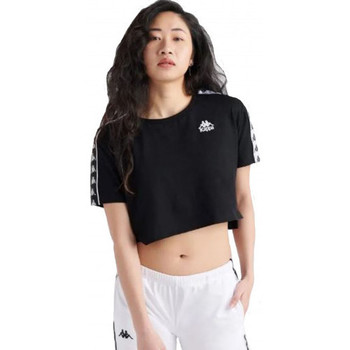 Vêtements Femme T-shirts manches courtes Kappa Crock top femme KAPPA 303WGQ0-A21 noir/blanc Noir