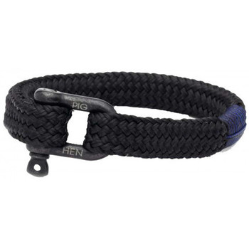 Montres & Bijoux Homme Bracelets Sacs à dos Bracelet pour homme PIG & HEN noir et bleu   P16-90000 - S Noir