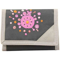Sacs Enfant Cartables Tann's Petit portefeuille en toile  / Gris déco brodée fleurs Multicolor