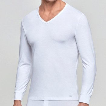 Impetus T-shirt manches longues Col V Homme THERMO Bl Blanc