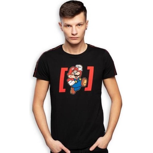 Vêtements Homme Bonnet Homme Pokémon Pikachu Capslab SUPER MARIO T-shirt Col rond Homme MAR2 Noir