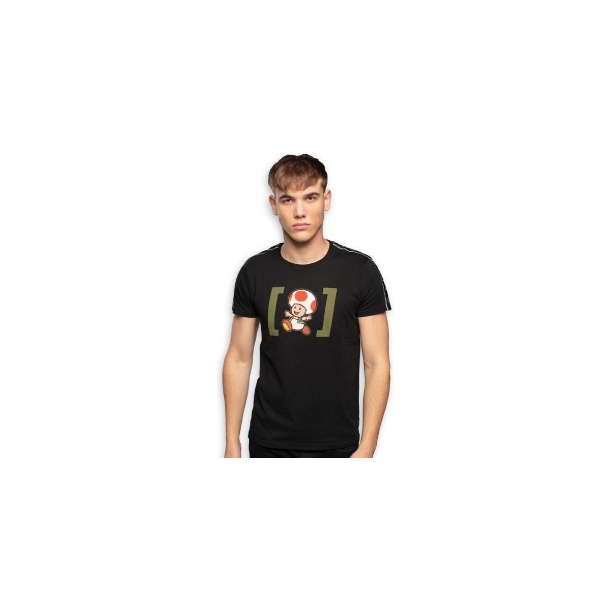 Vêtements Homme T-shirts & Polos Capslab SUPER MARIO T-shirt Col rond Homme TOD2 Noir