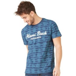 Vêtements Homme T-shirts Leon & Polos Freegun T-shirt Col rond Homme Coton TSCAOP Bleu Bleu