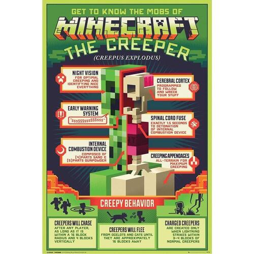 Alerte au rouge Affiches / posters Minecraft TA4673 Vert